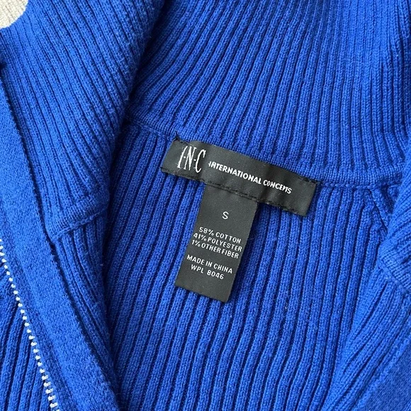 INC International Concepts Royal Blue Cowl Neck Sweater - Picture 5 of 7